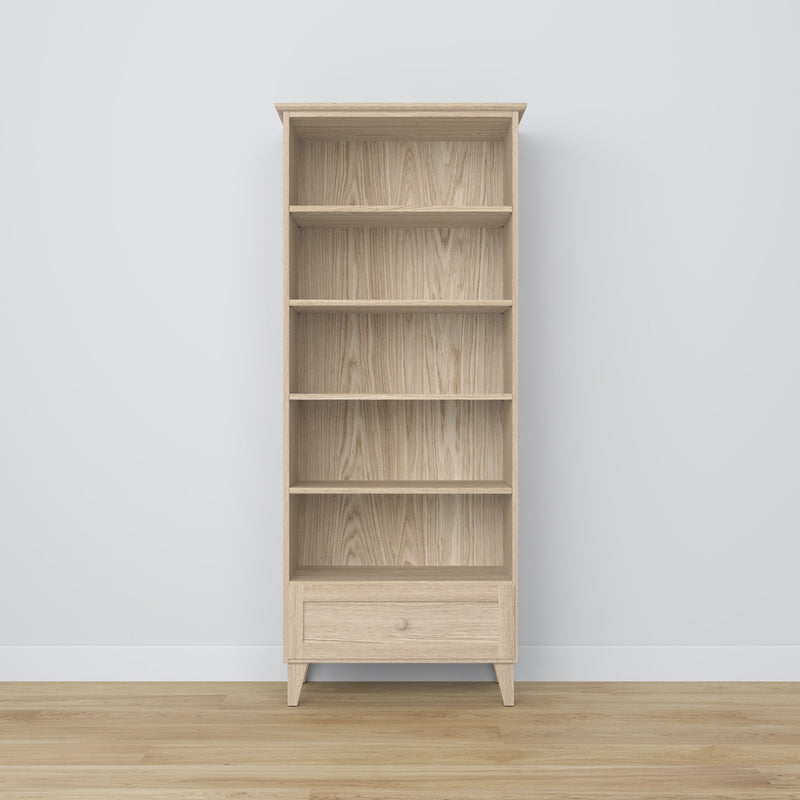 Oak shelf 1S 80 Scandi oak bleached