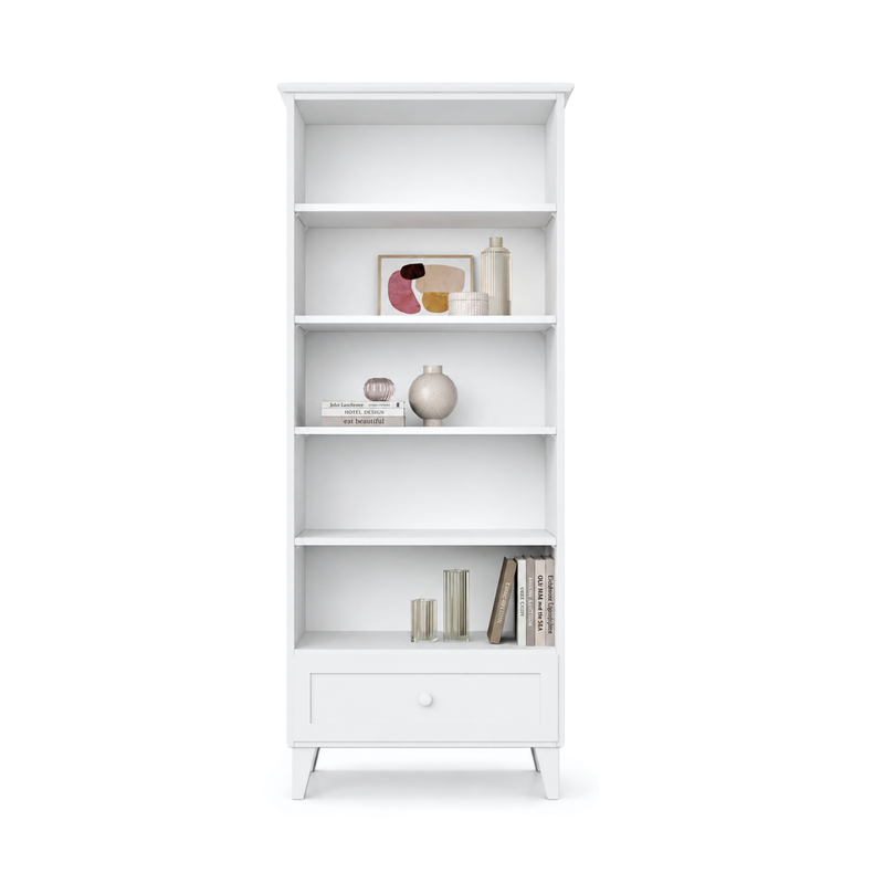 Houten boekenkast 1S 80 Scandi wit