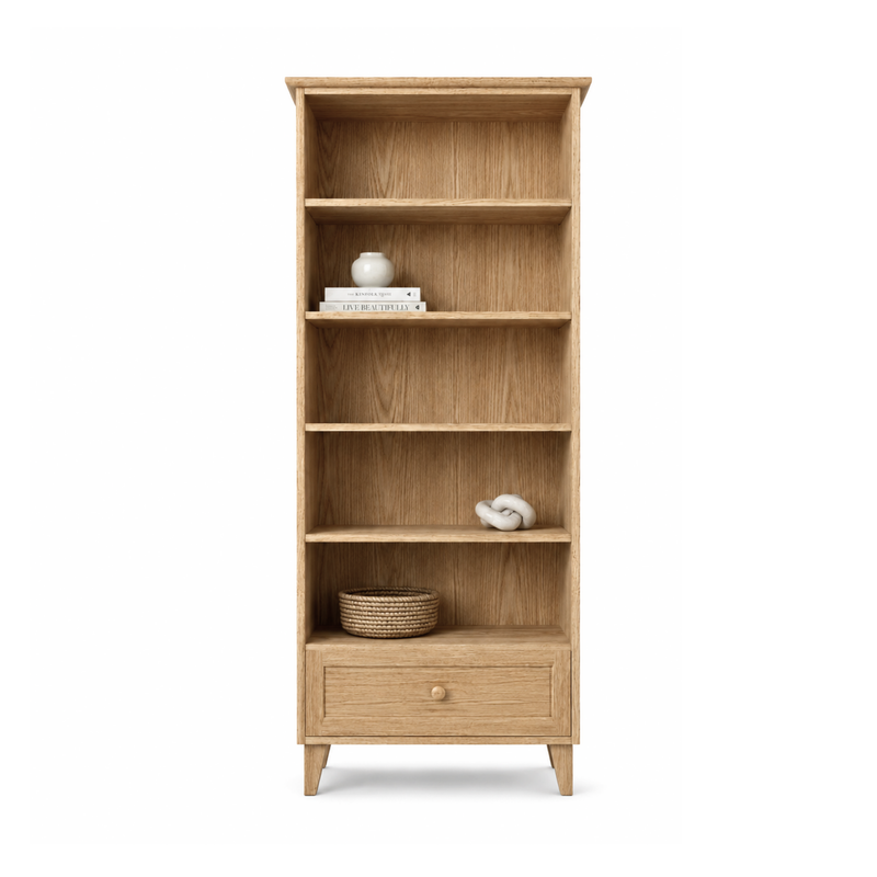 Eiken boekenkast 1S 80 Scandi natureel eiken