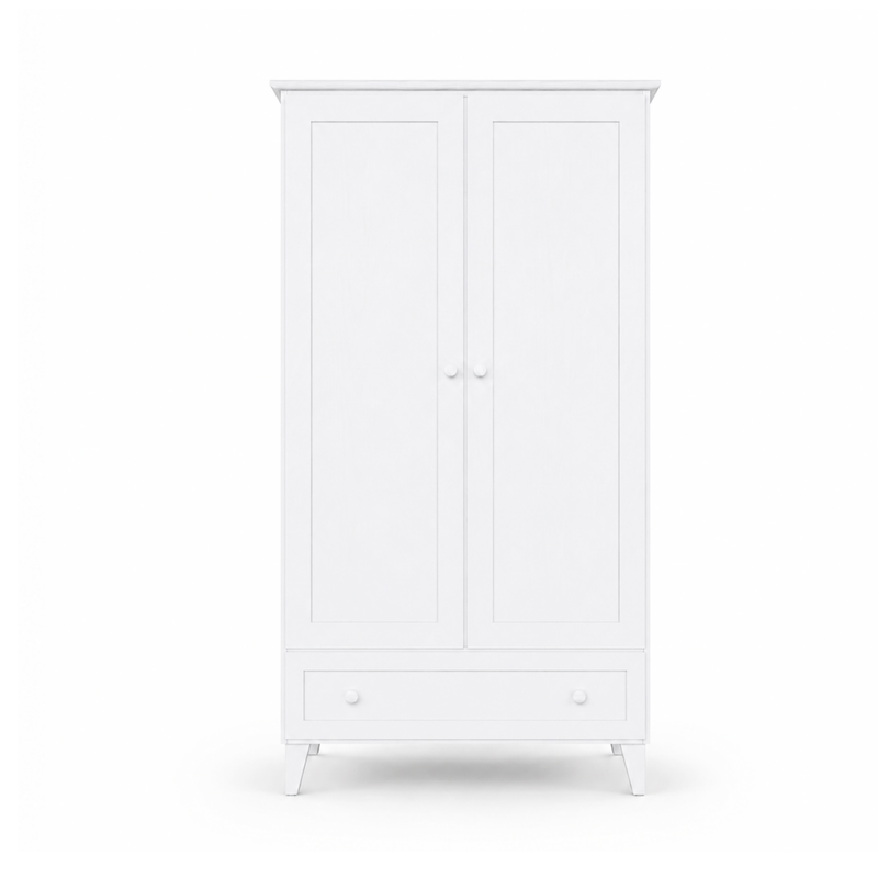 Houten kast 2D1S Scandi wit