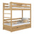 Łóżko piętrowe z szufladą dębowe dąb naturalny – pokój dziecięcy, lite drewno, scandi