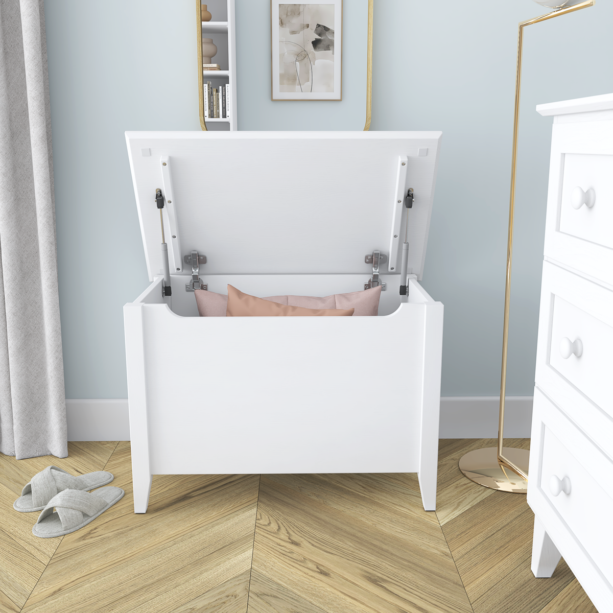 Houten kist Scandi wit