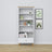 Wooden shelf 1S 80 Scandi white / oak