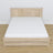 Oak double bed with drawer N02 oak bleached