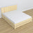 Wooden double bed with drawer N02 clear pine