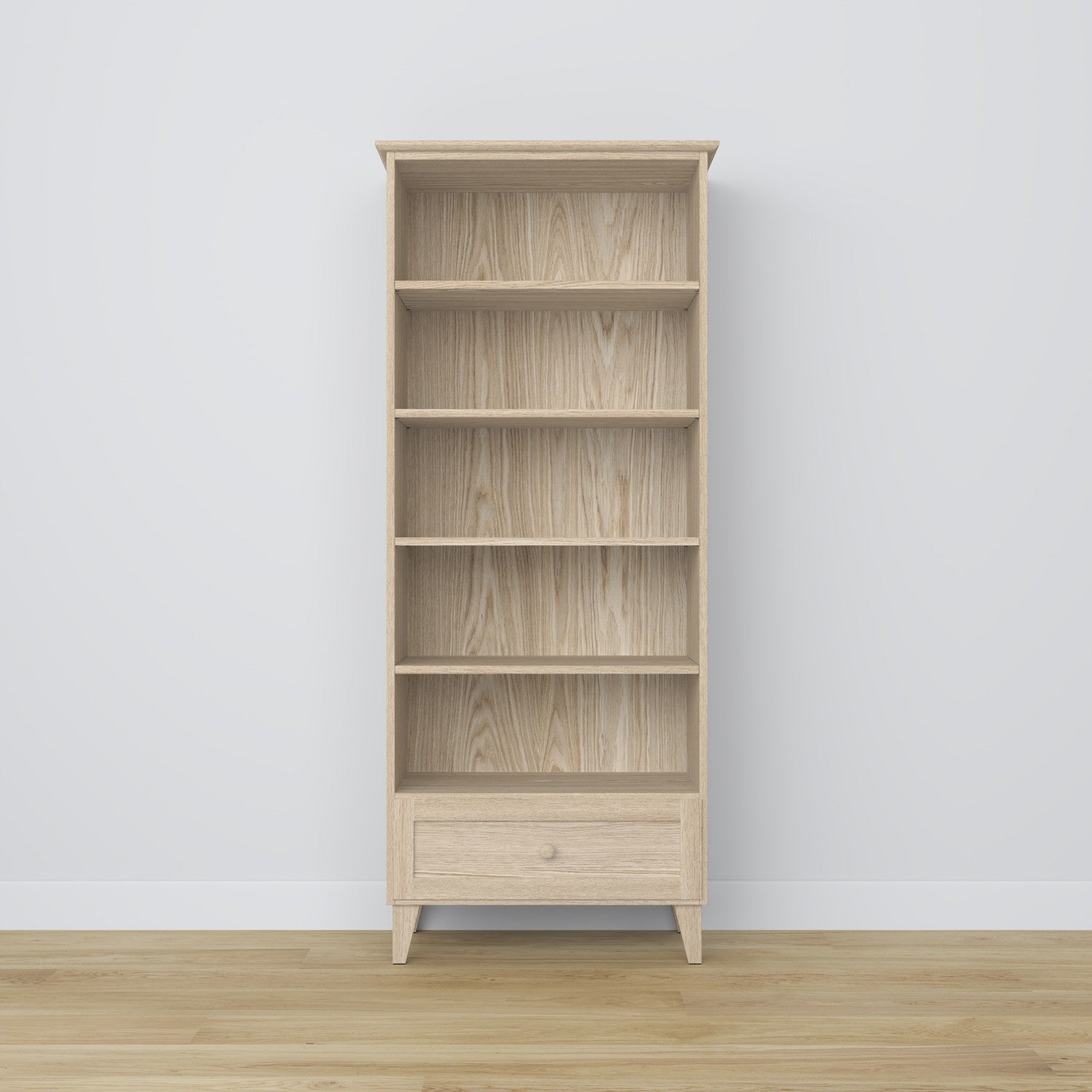 Oak shelf 1S 80 Scandi oak bleached