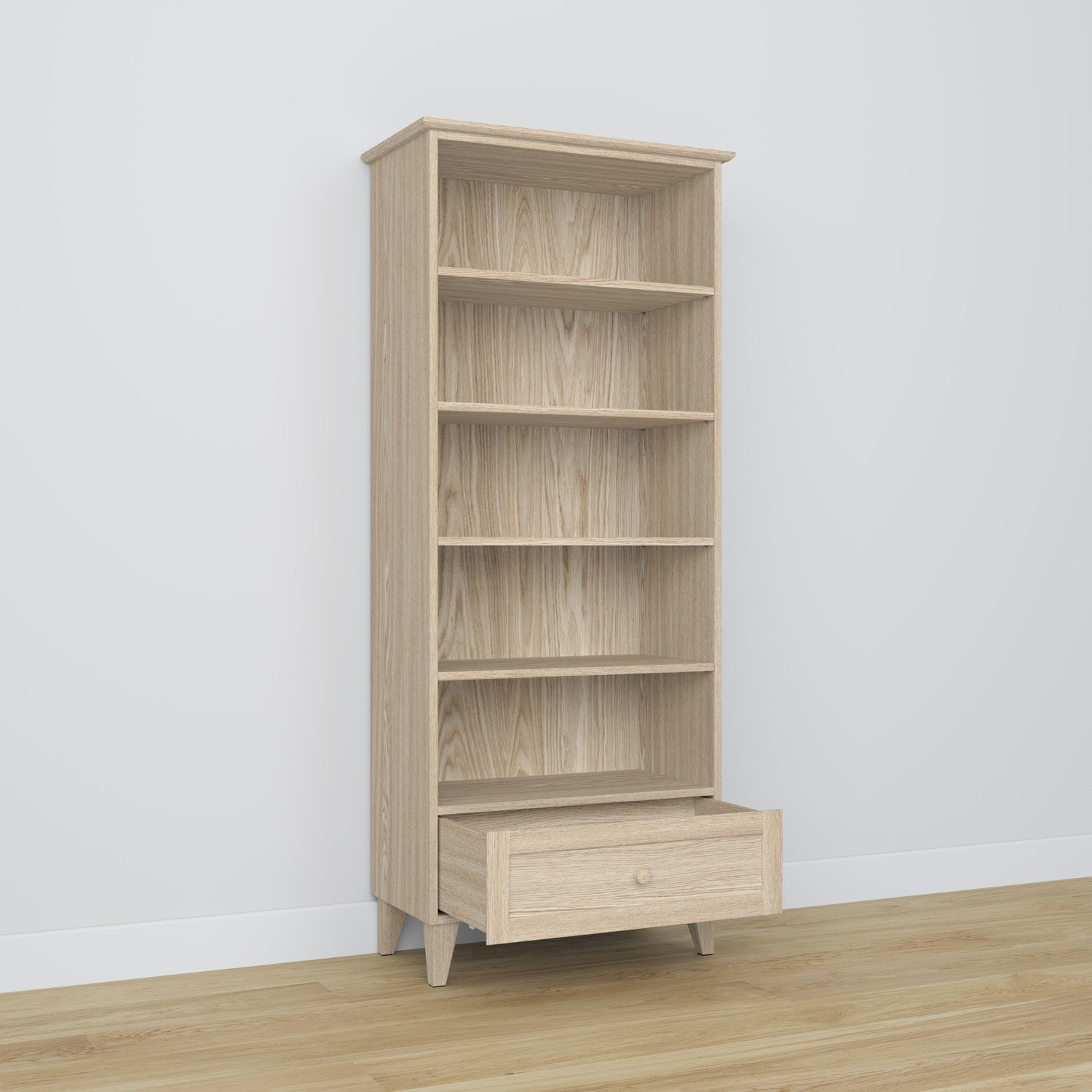 Oak shelf 1S 80 Scandi oak bleached