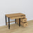 Oak desk 3S Scandi oak natural / black