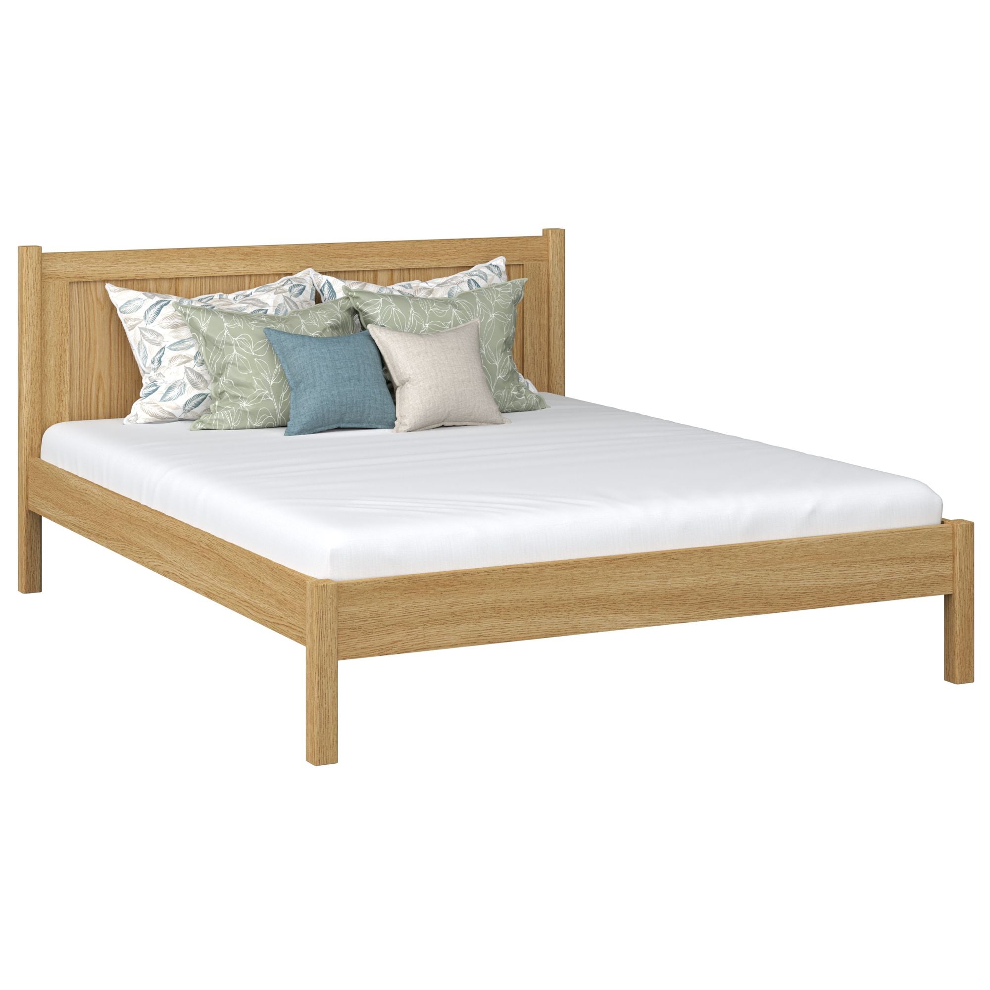 Łóżko podwójne N02 dąb naturalny – dodatkowy widok, trwała jakość Nizio Home