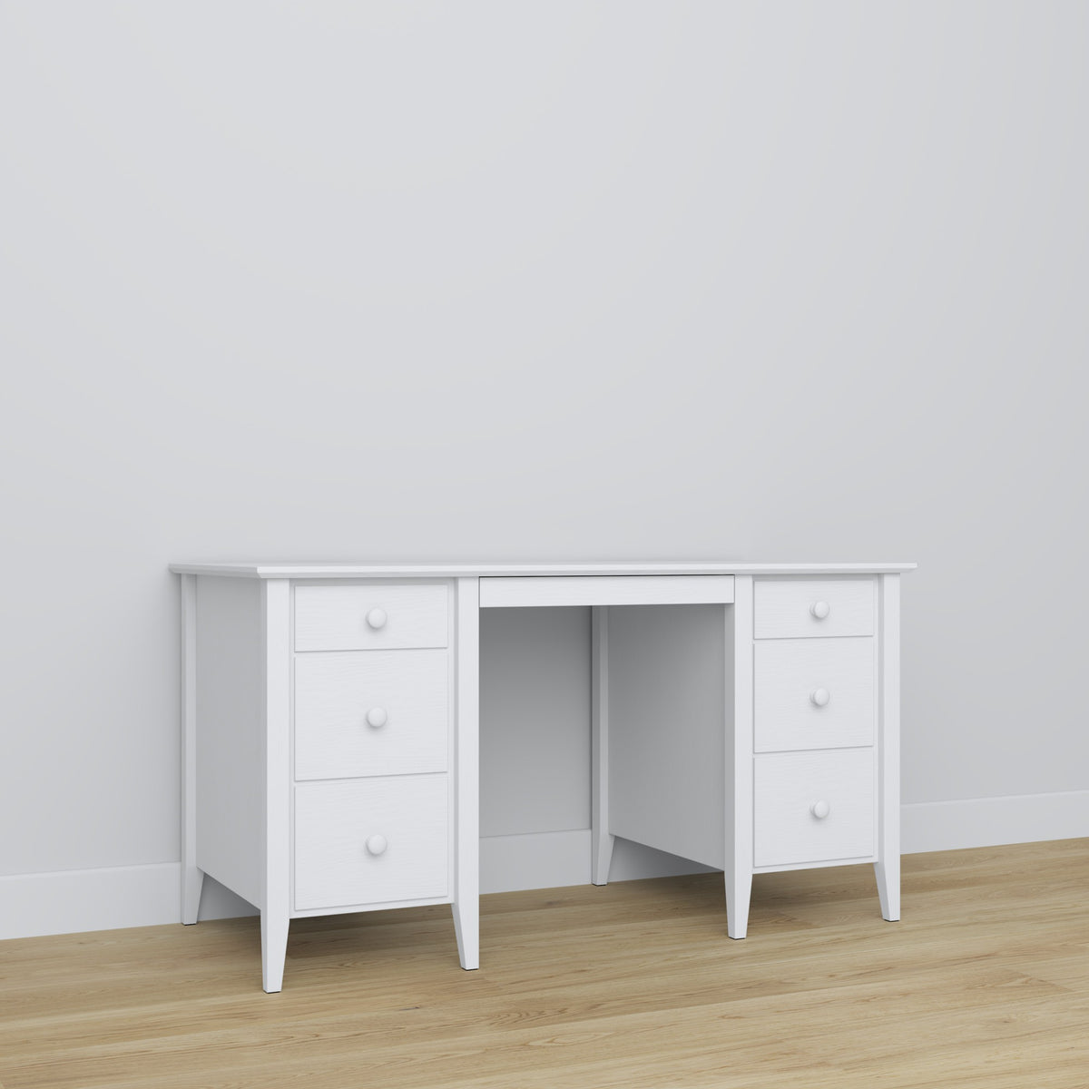 Wooden desk 6S Scandi white