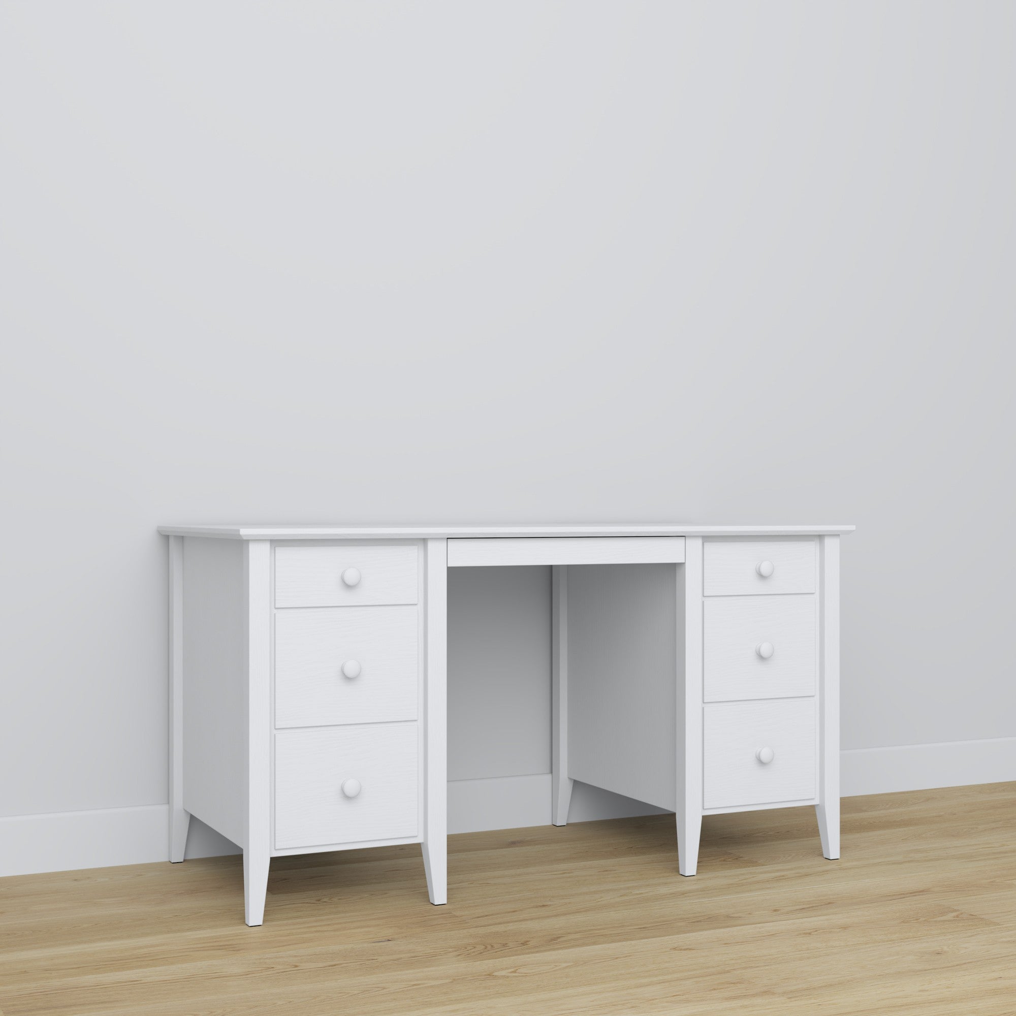 Wooden desk 6S Scandi white