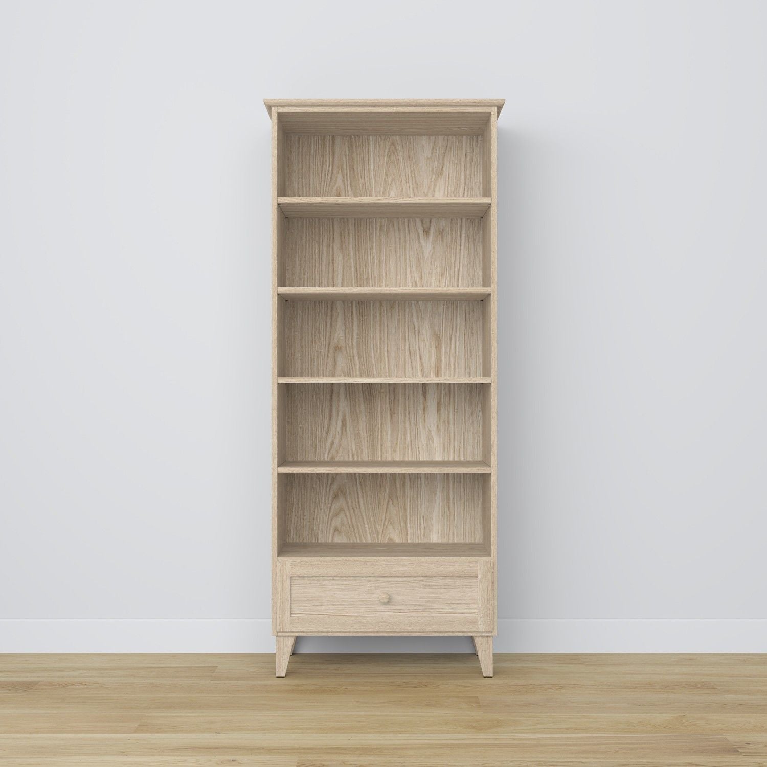 Oak shelf 1S 80 Scandi oak bleached