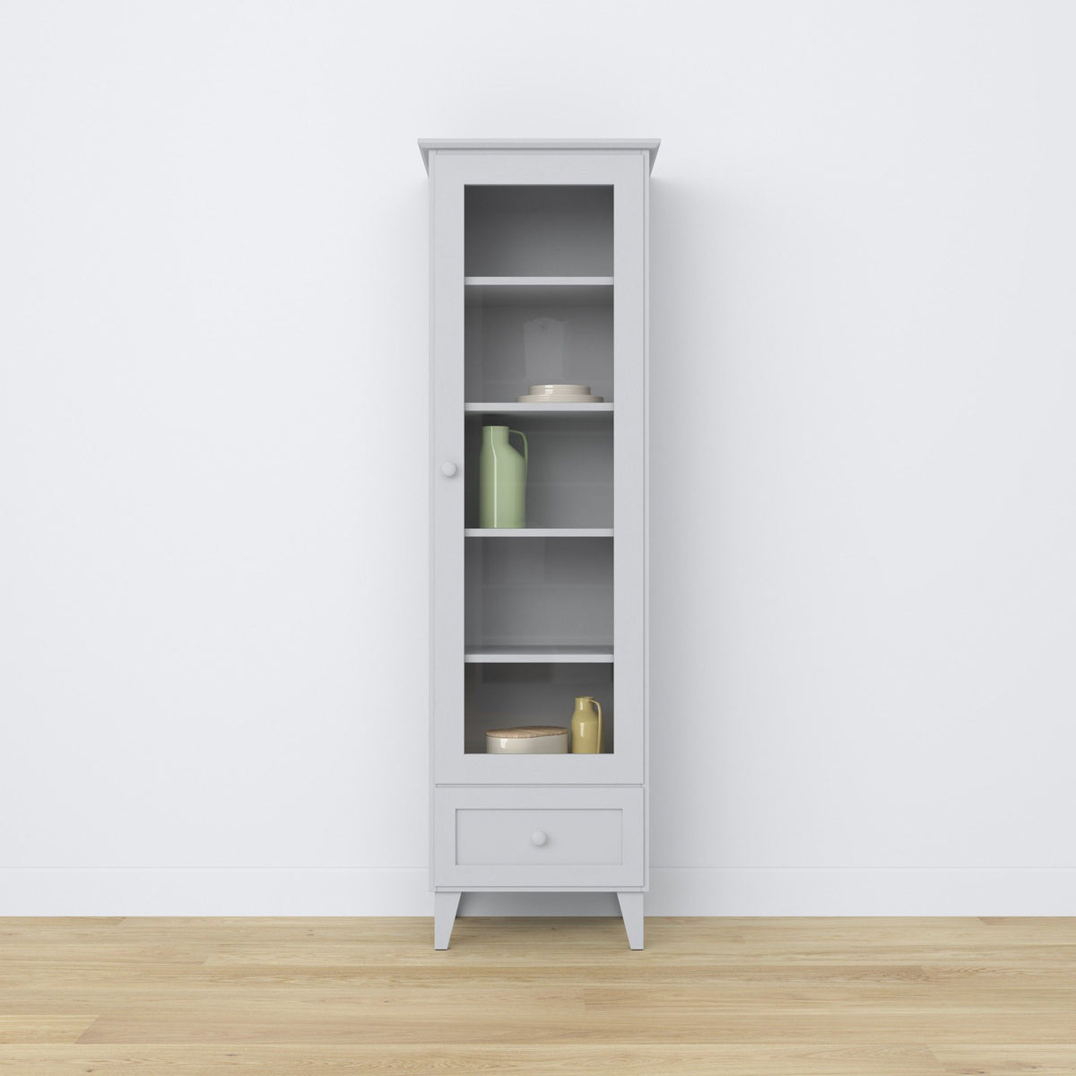 Wooden display cabinet 1S 57 Scandi grey