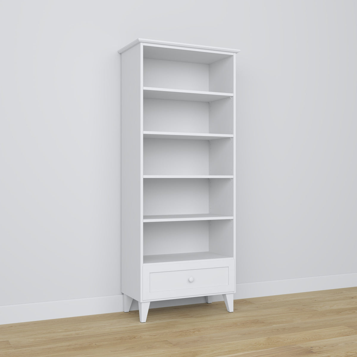 Wooden shelf 1S 80 Scandi white