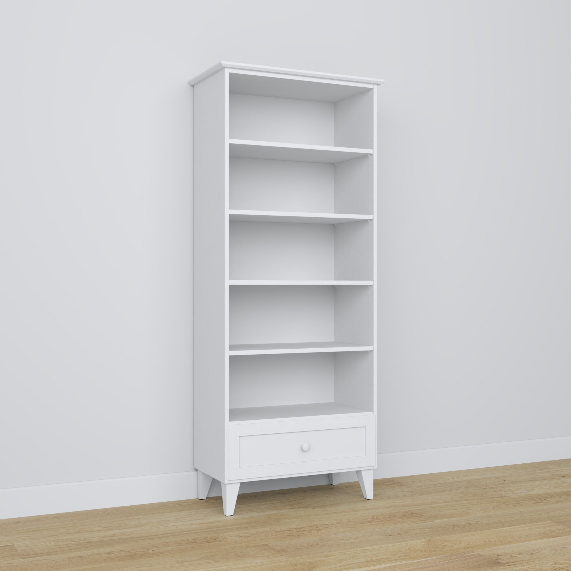 Wooden shelf 1S 80 Scandi white