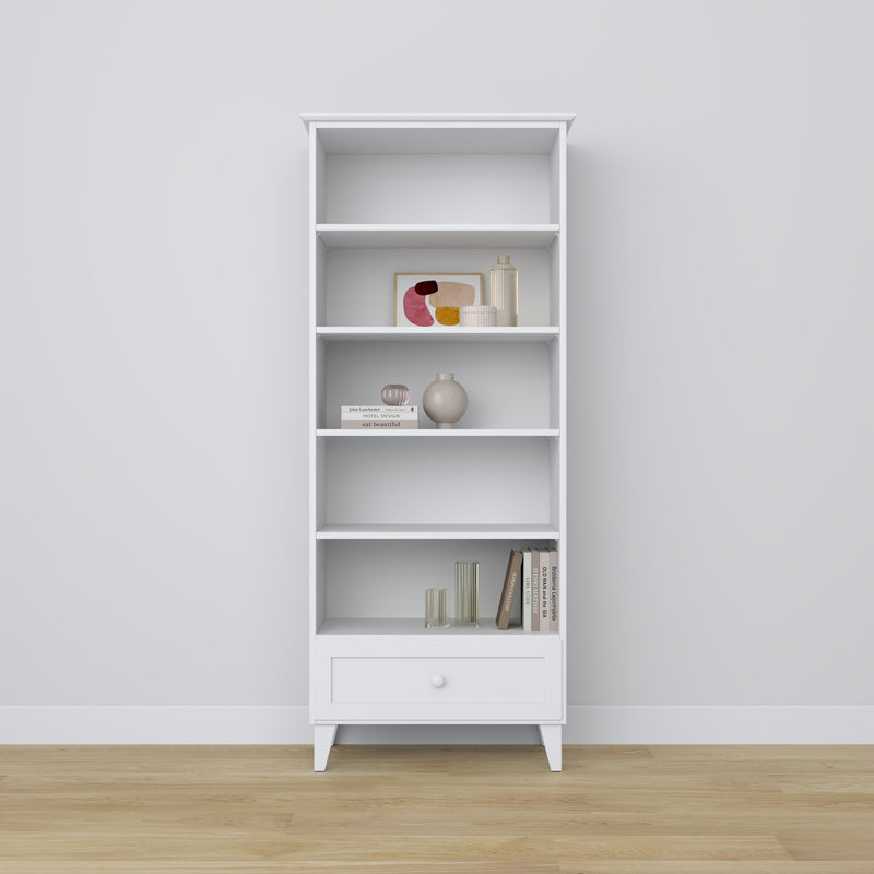 Wooden shelf 1S 80 Scandi white