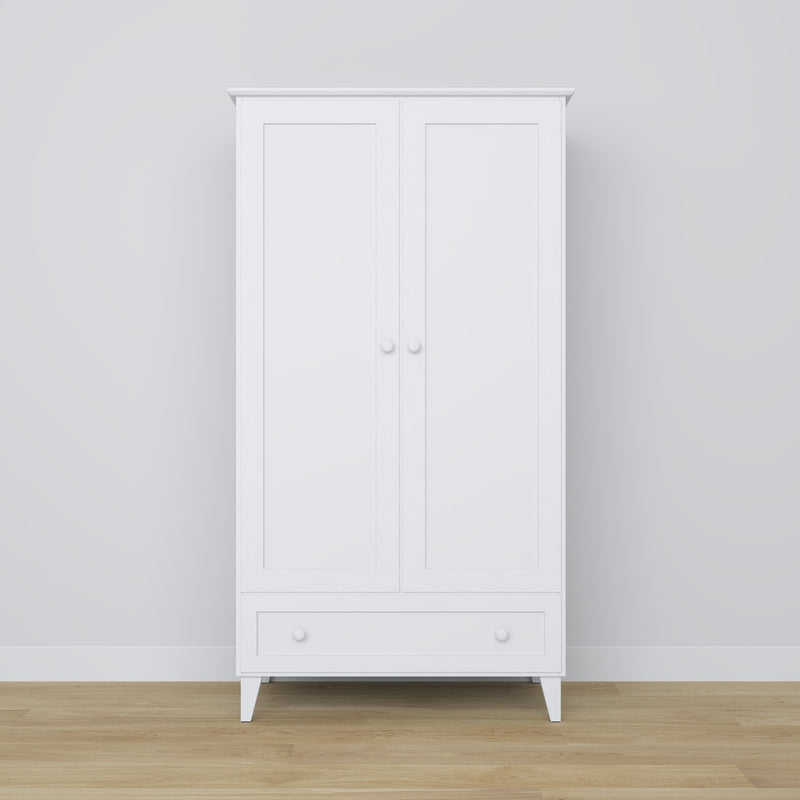 szafa 2D1S Scandi drewniane w kolorze na zamówienie RAL/NCS – lite drewno, Nizio