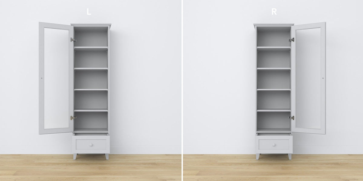 Wooden display cabinet 1S 57 Scandi grey
