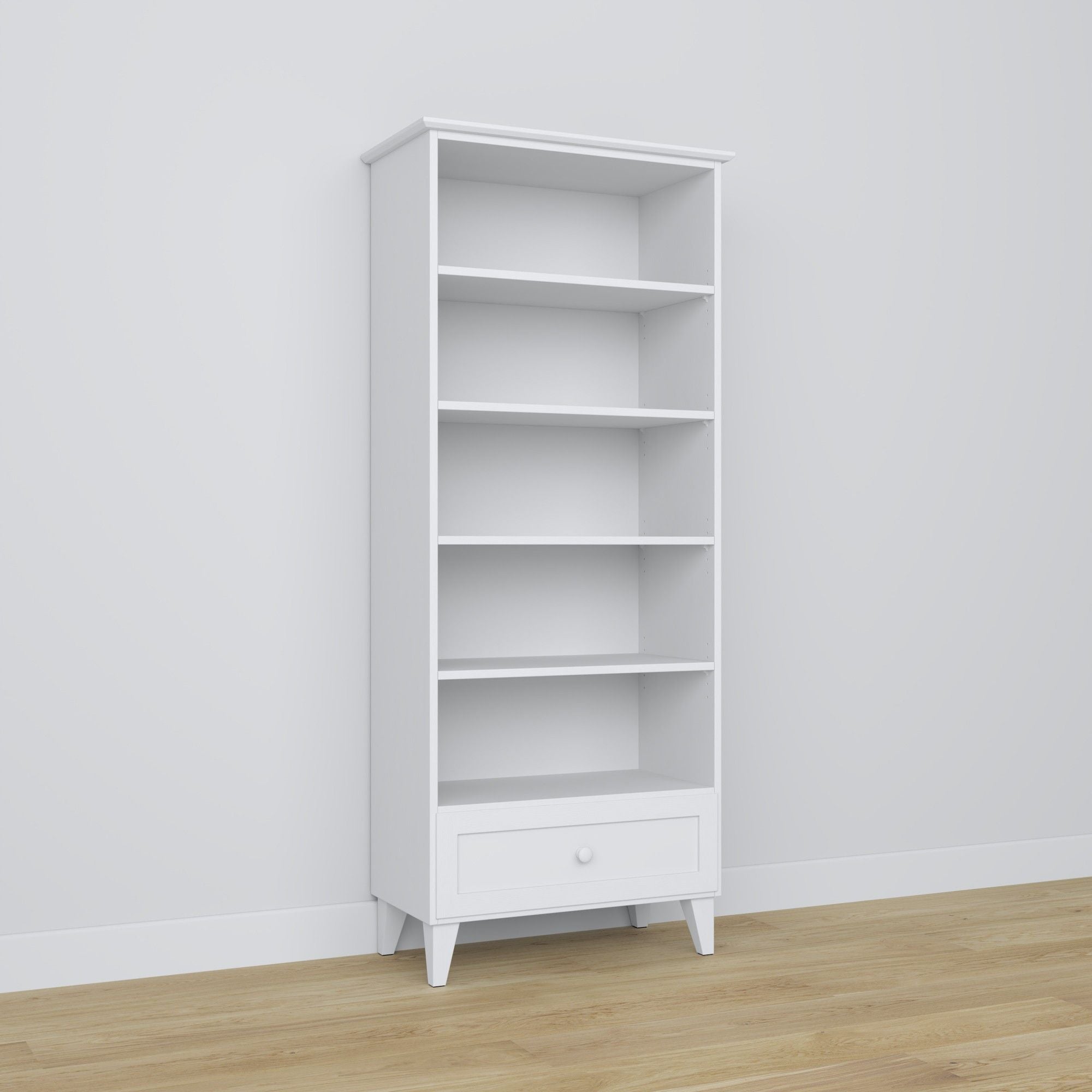 Wooden shelf 1S 80 Scandi white