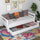 Wooden sofa bed with drawer N01 white