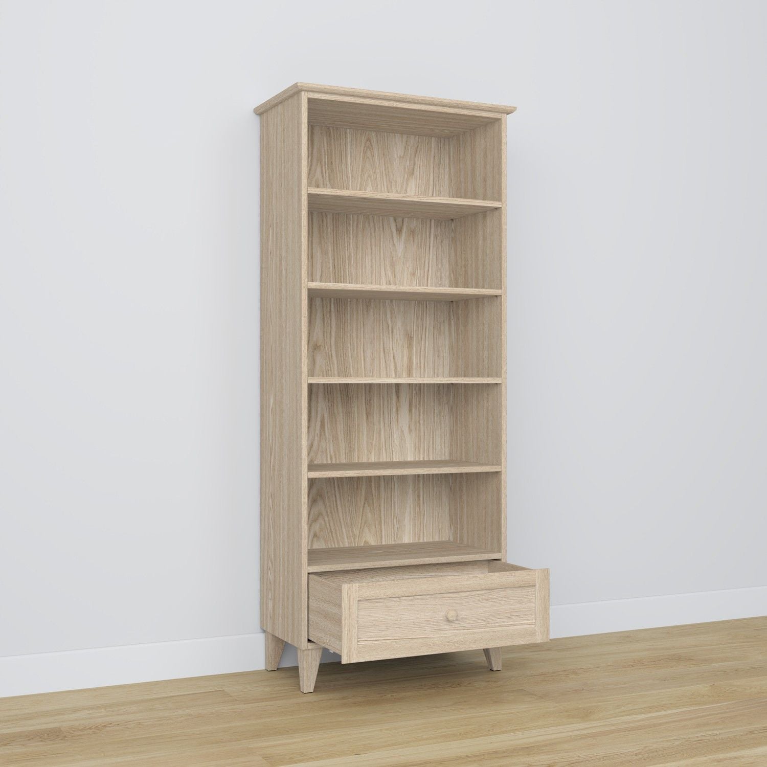 Oak shelf 1S 80 Scandi oak bleached