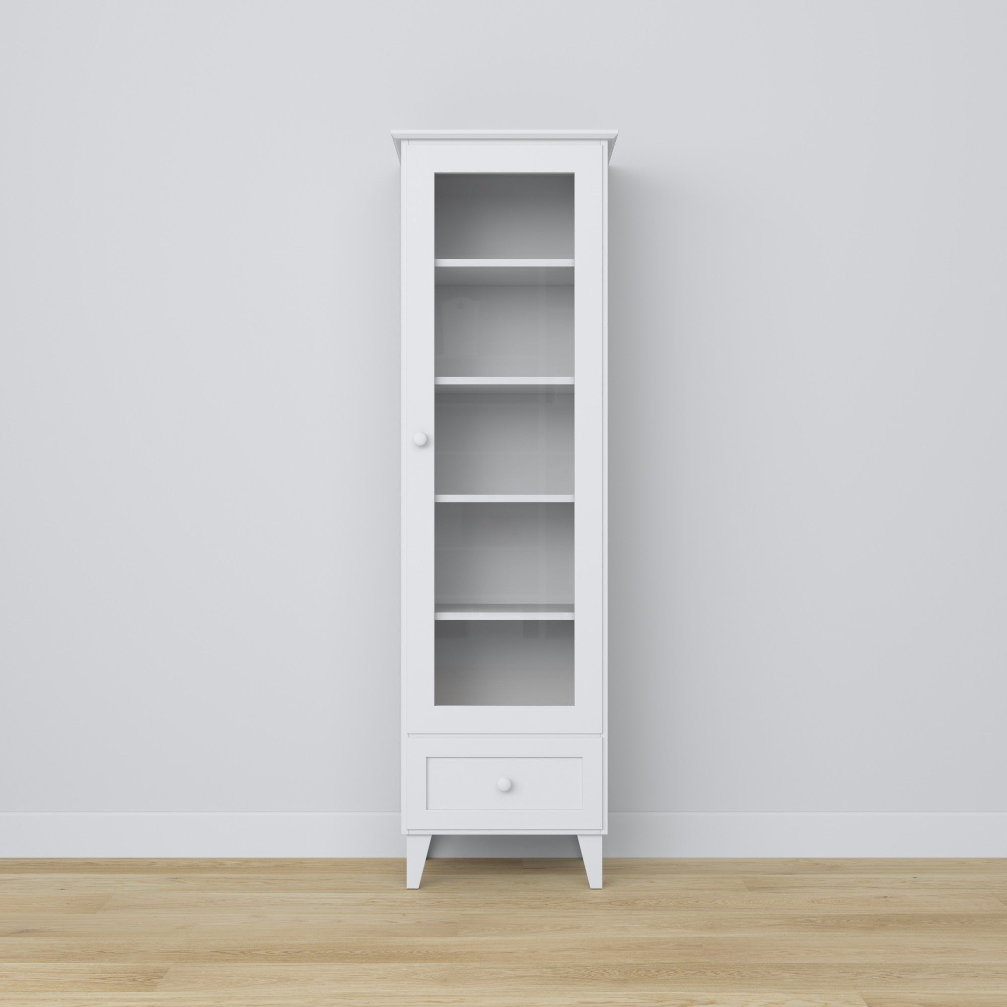 Wooden display cabinet 1S 57 Scandi RAL/NCS