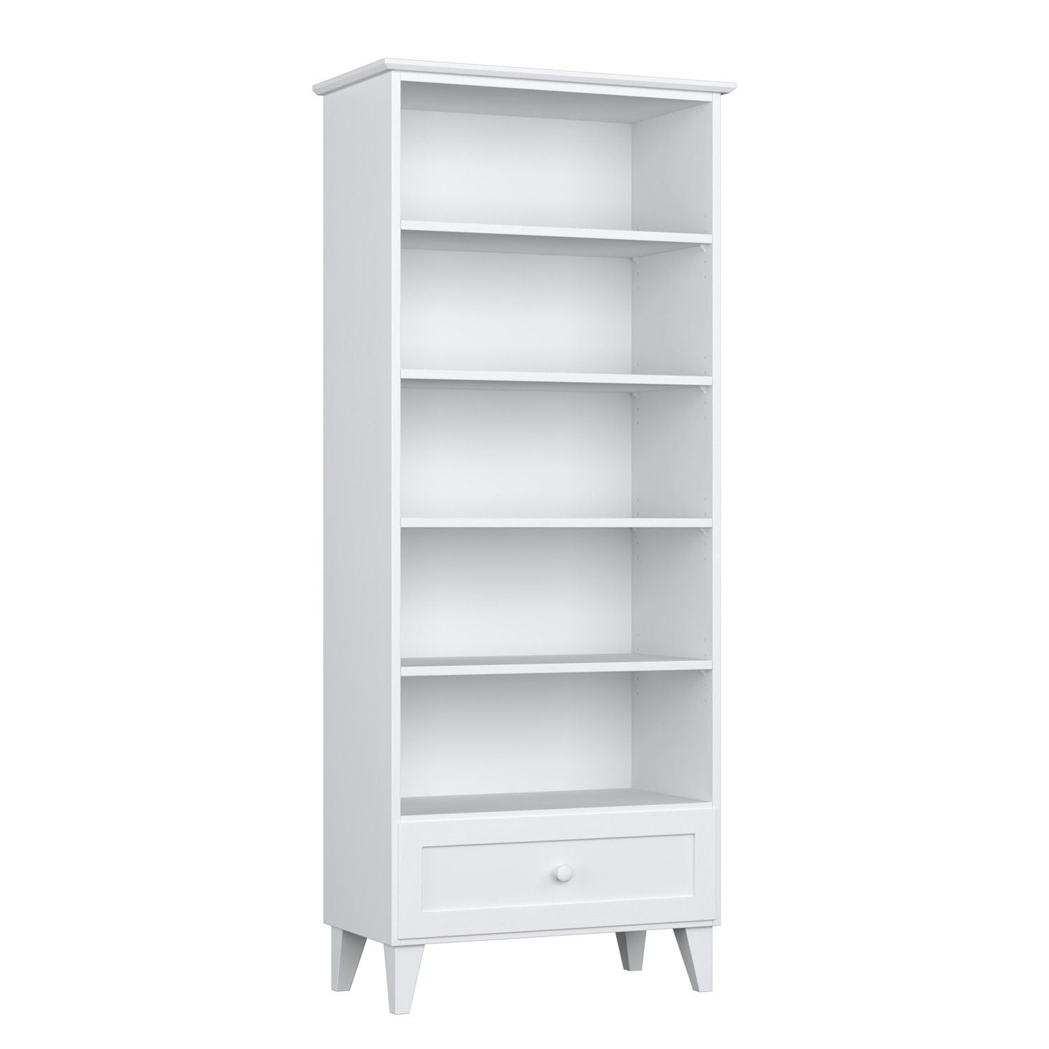 Wooden shelf 1S 80 Scandi white