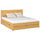 Wooden double bed with drawer N02 natural pine