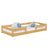 Wooden low bed N01 natural pine