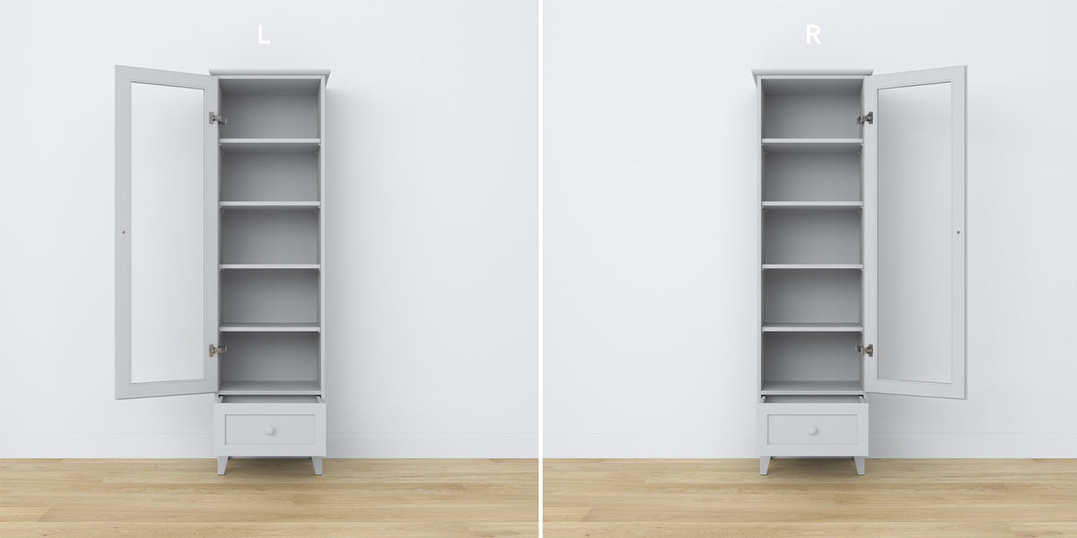 Wooden display cabinet 1S 57 Scandi grey