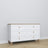 Wooden chest of drawers 6S 154 Scandi white / natural oak