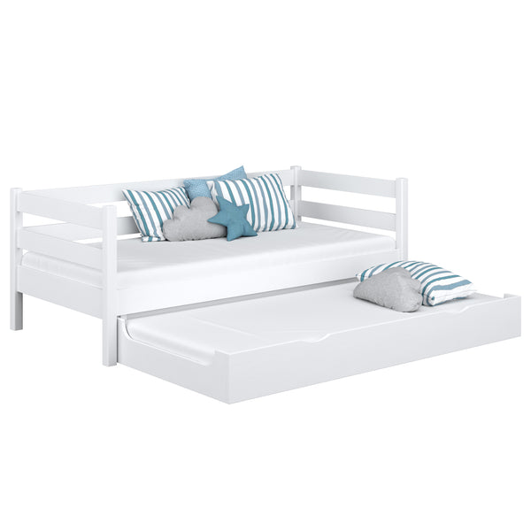 Wooden sofa bed with mattress drawer N01 white
