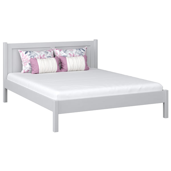 Wooden double bed N02 grey