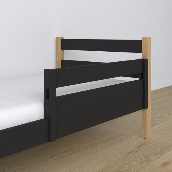 Beveiliging zwart – haak en bevestiging, houten, close-up