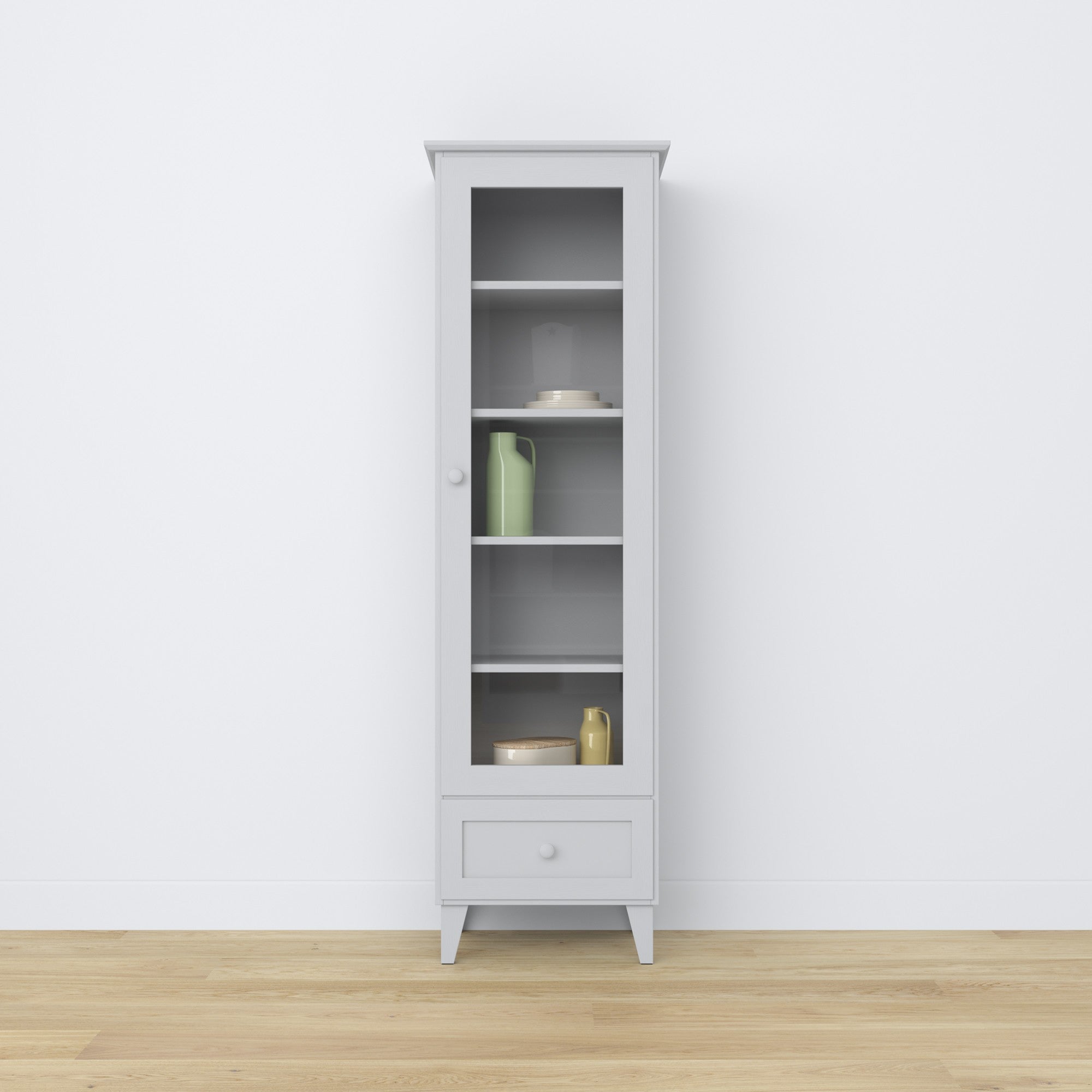 Wooden display cabinet 1S 57 Scandi grey