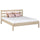 Oak double bed N01 bleached oak – overall view, solid oak wood