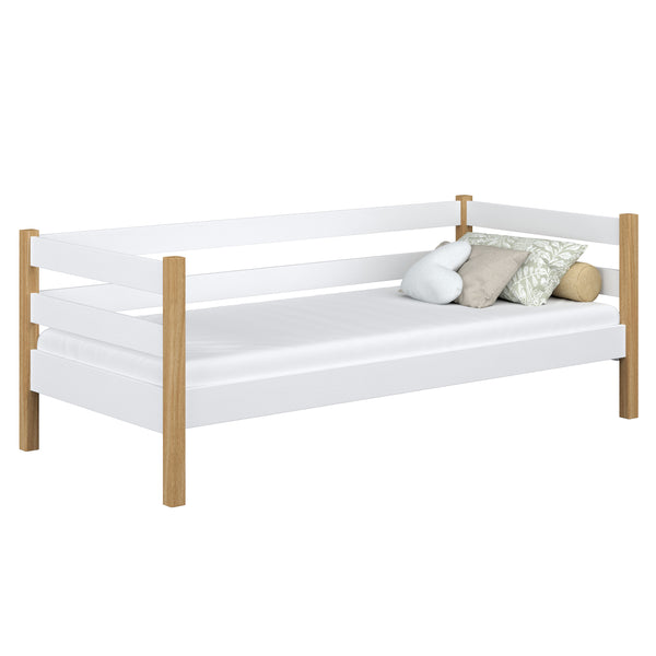 Wooden sofa bed N01 white / oak