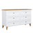 Wooden chest of drawers 6S 154 Scandi white / natural oak