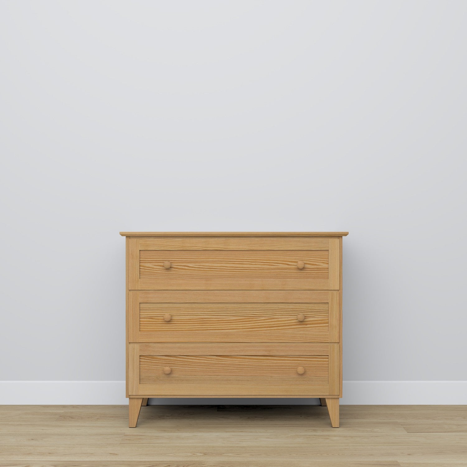 Pine chest of drawers 3S 105 Scandi natural pine