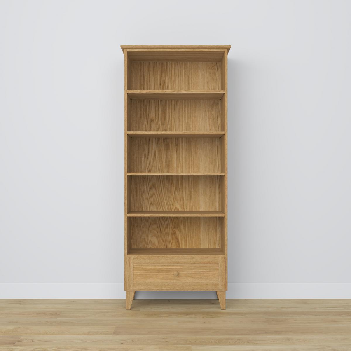 Eiken boekenkast 1S 80 Scandi natureel eiken