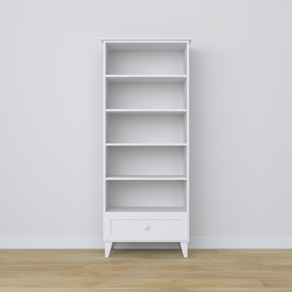 Houten boekenkast 1S 80 Scandi wit