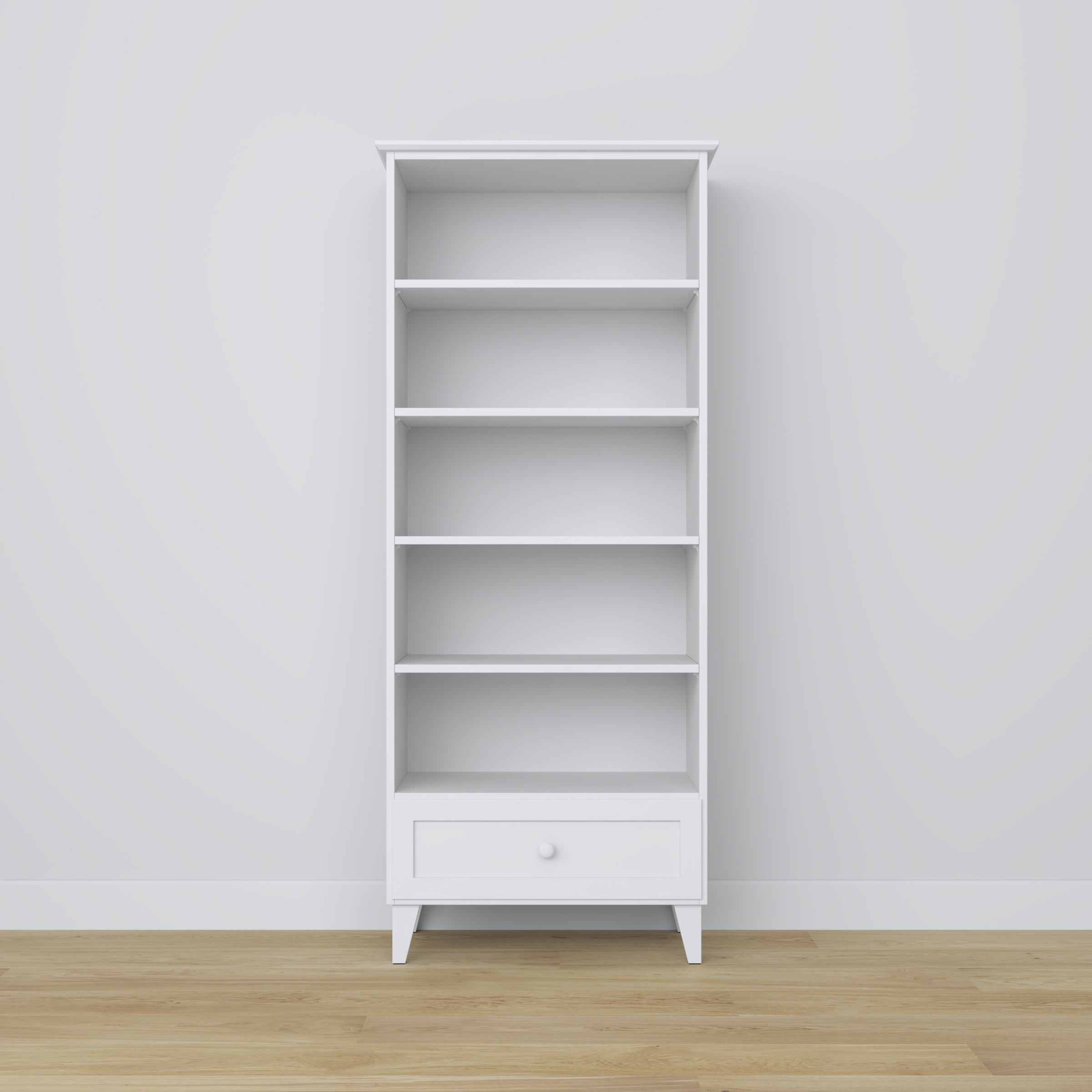 Houten boekenkast 1S 80 Scandi wit