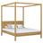 Łóżko podwójne z baldachimem dębowe dąb naturalny – sypialnia, styl skandynawski