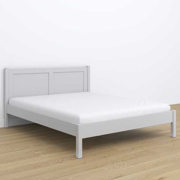 Wooden double bed N02 grey