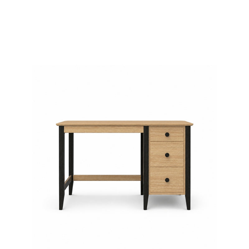 Oak desk 3S Scandi oak natural / black