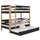 Black and Oak Wooden Bunk Bed with Mattress Drawer – Scandi Children’s Room