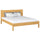 Wooden double bed N02 natural pine
