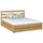 Oak double bed with drawer N01 oak natural