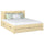 Wooden double bed with drawer N02 clear pine