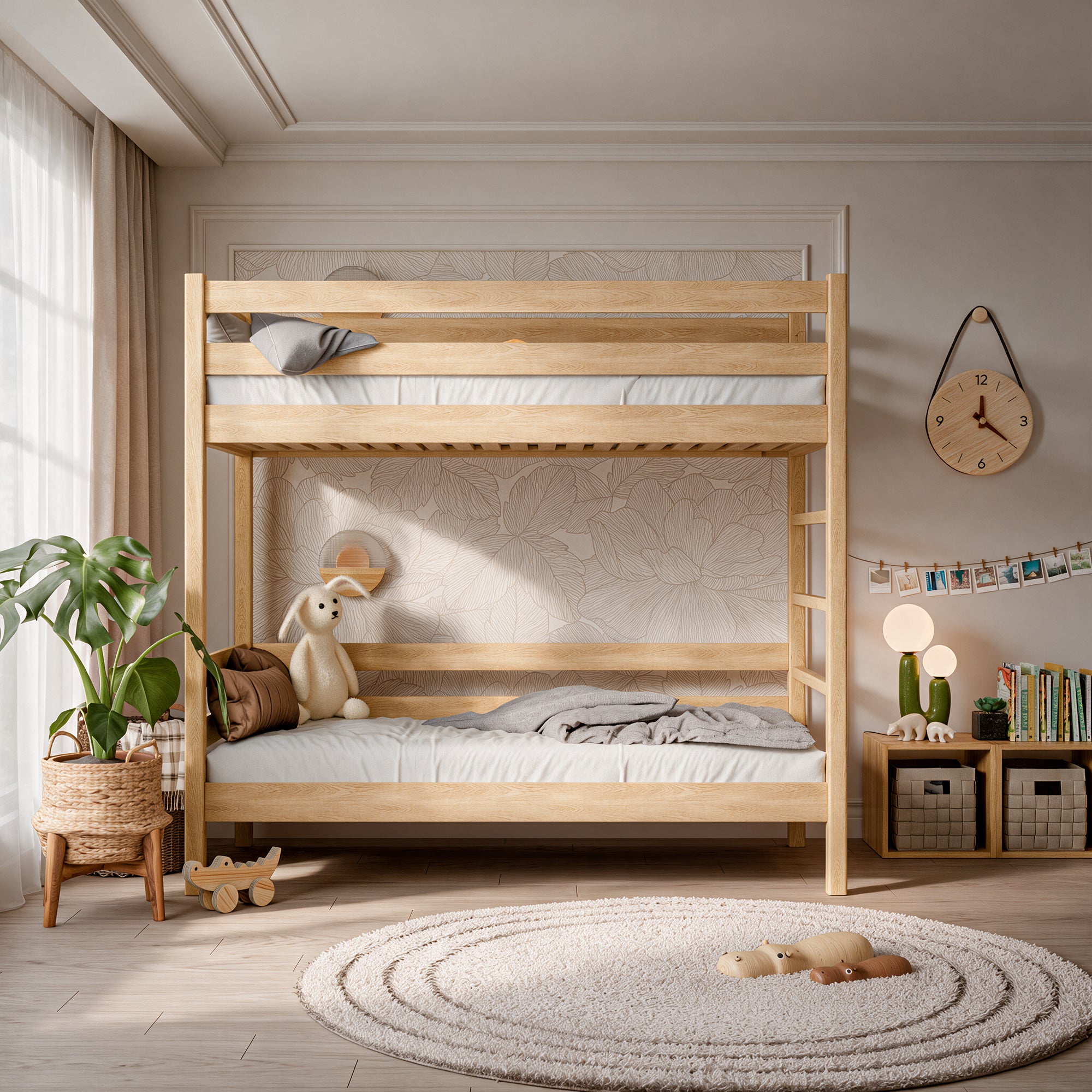 Eiken stapelbed N03 natureel eiken